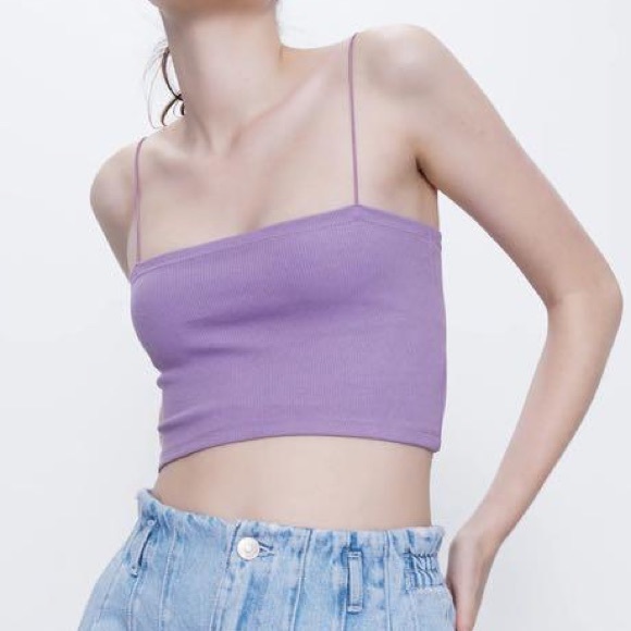 Purple Cropped Zara Tank! - Picture 2 of 4